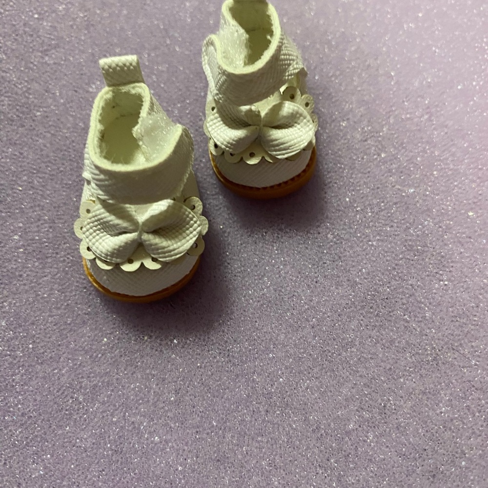 Charming White Labubu Shoes